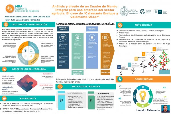 Análisis y diseño de un Cuadro de Mando Integral para una empresa del sector agrícola. El caso de “Calamente Enrique y Calamante Oscar” 
